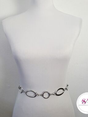 Silver Oval Link Chain Belt